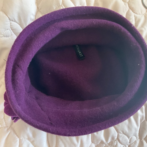 Deep Purple Wool Felt Cloche Hat – Vintage Style, Size Small - Picture 4 of 7